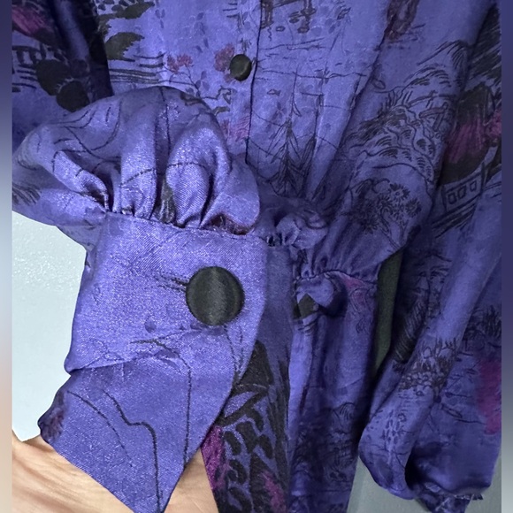 Zara Purple dress w front slit. Back buttons S ❤️ - Picture 4 of 6